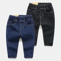 Boys jeans long pants 2021 new Korean version of the autumn spring and autumn childrens clothing childrens baby childrens tide U7909