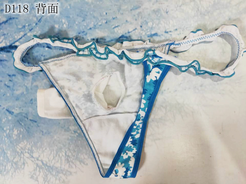 D118 temptation low waist lace lace ultra-thin breathable sexy bow thong T women's men's wear with JJ set