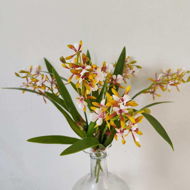 High-Quality Artificial Flowers, Dendrobium Orchids, Indoor Decorative Displays, Plant Wall Landscaping, Great Quality for Photography