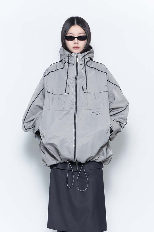 Free Shipping Japanese Order The*Edthread Original Trendy Hot Girl Jacket Windbreaker Coat with Detachable Hood over 20,000 Yen