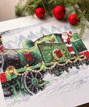 (Ready stock clearance) DIM70-08918 Dapu Christmas train American DIM original set original set cross stitch
