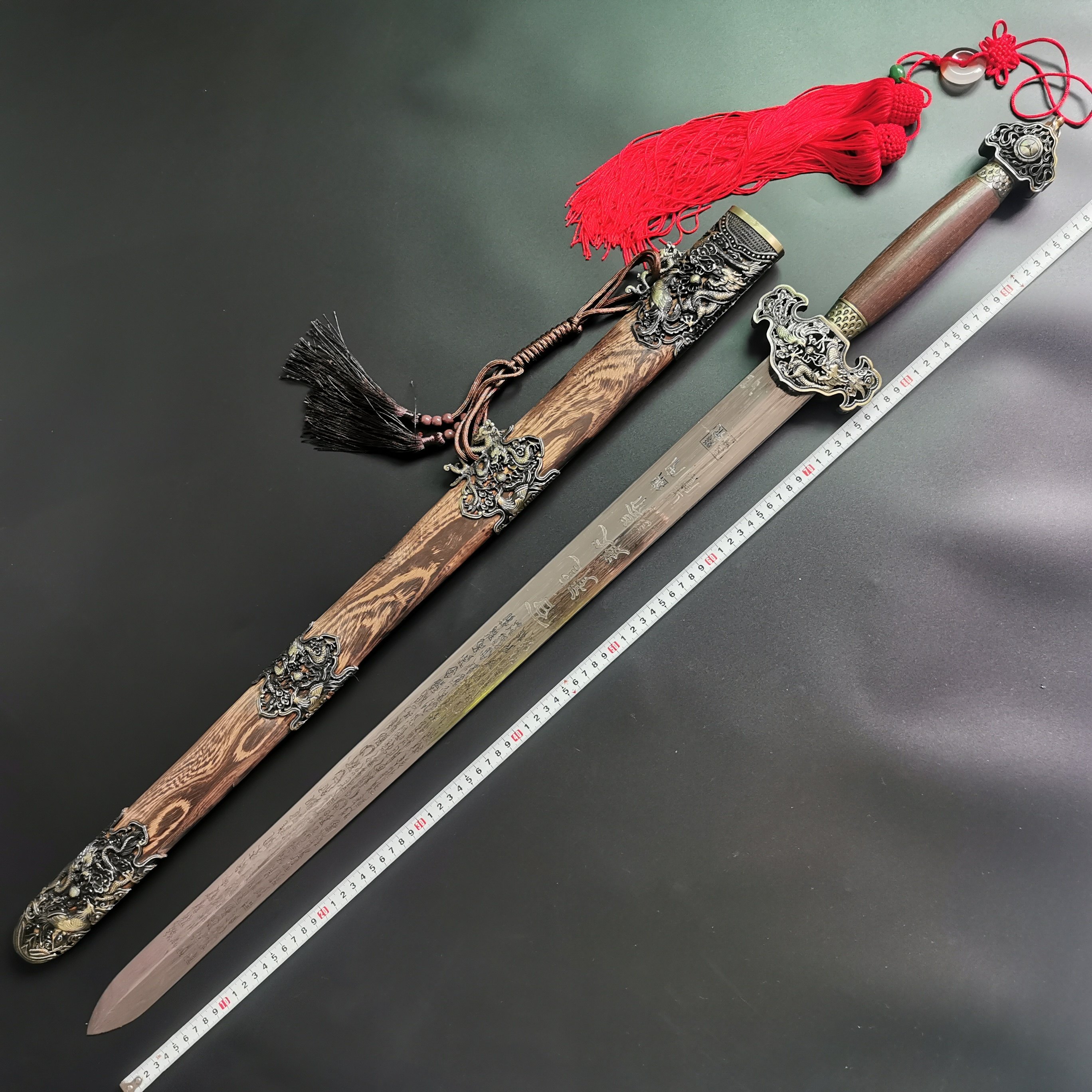 Longquan Taijiquan Sword 100 Dragon Swords Collection Sword Collection Sword Decoration Knife Sword Hard Sword Unopened Blade