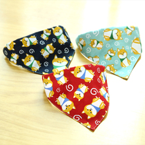  Tangerine peel handmade wind triangle towel Pet collar Dog saliva towel Cat Japanese collar Shiba Inu jewelry Golden retriever