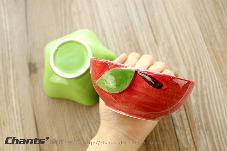 Trái cây dễ thương Pet gốm bát mèo bát con chó bát thức ăn bát gạo Teddy Bomei mèo thức ăn bát thức ăn cho chó bát nước uống bát - Cat / Dog hàng ngày Neccessities Bát đựng thức ăn cho chó