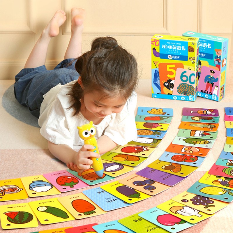 Mermusic children literate cards English 0-3-6-year-old baby early education Puzzle Memory Cards Cognitive single-word flashcards