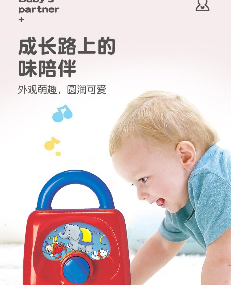 Музыкальные игрушки, шкатулки 英国tolo儿童手摇发条八音盒手提音乐盒玩具宝宝早教视听启蒙1岁3