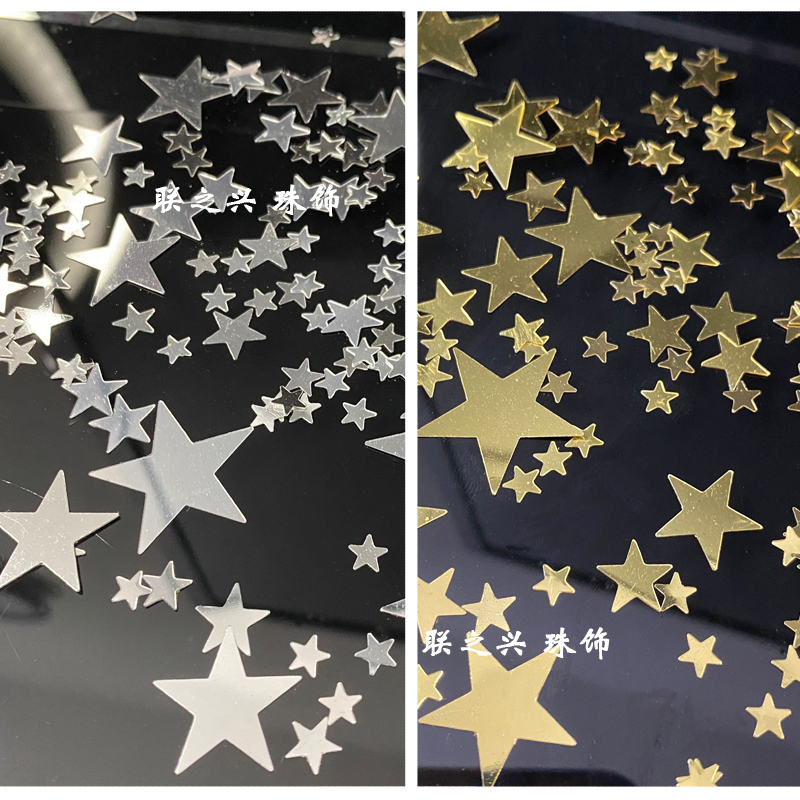3-20mm Gold and Silver Mixed Style Non-Porous Five-Pointed Star Sequins Wedding Stage Star Fragments Decorative Materials 3-20mm Gold and Silver Mixed Style Non-Porous Five-Pointed Star Sequins Wedding Stage Star Fragments Decorative Materials
