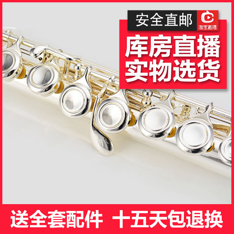 Flute Instrument C key 16-hole closed key flute Beginner exam Level Western flute instrument