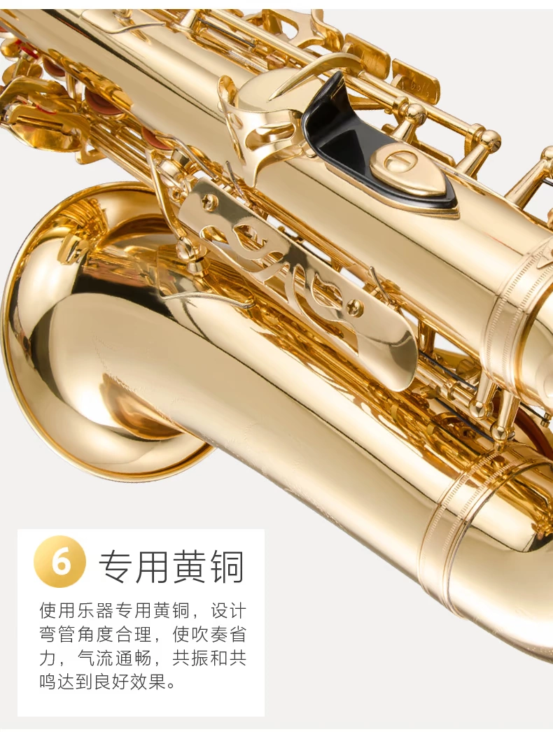 Nhạc cụ Xinghai Jinbao chính thức ủy quyền cho JBAS-260 saxophone tenor saxophone E-phẳng saxophone - Nhạc cụ phương Tây ocgan