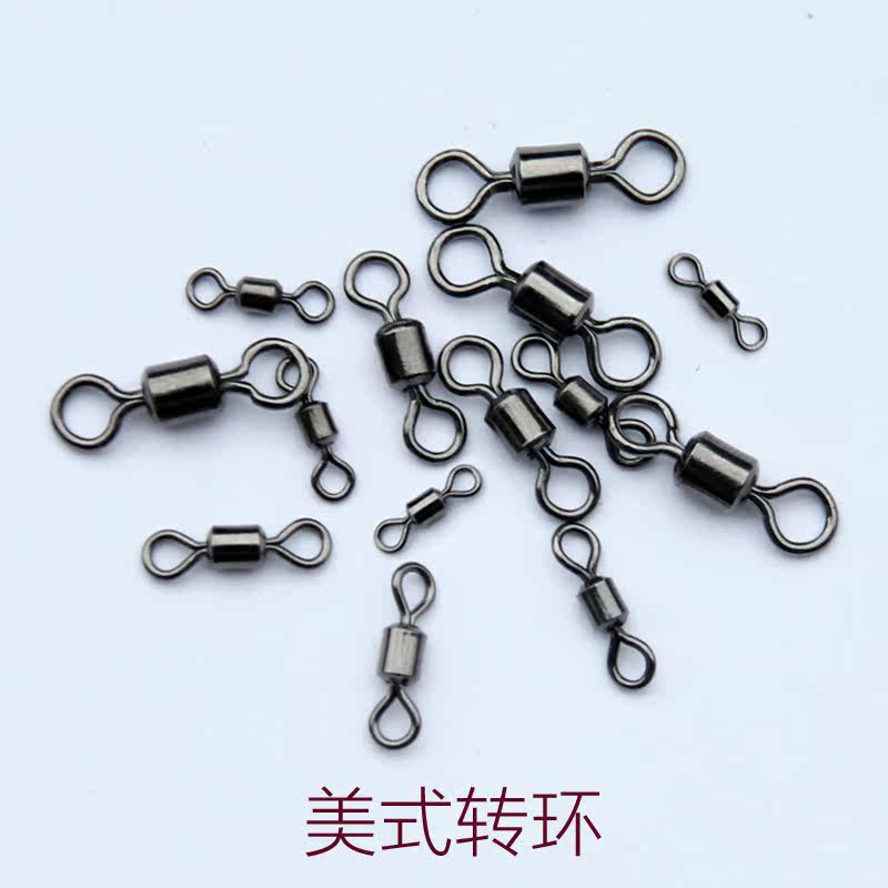 8 words ring hand pole for fishing for eight words turning rings fishing small accessories Bulk connector American gear stainless steel swivel