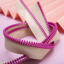 No. 3#树脂拉链撞色拼色手工DIY包包家用拉链头拉锁V笔袋辅料配件 the number of the