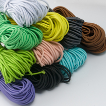 Narrow elastic band wide thickened rubber band hair elastic clothes fine leather ribs with thin belt black white batch