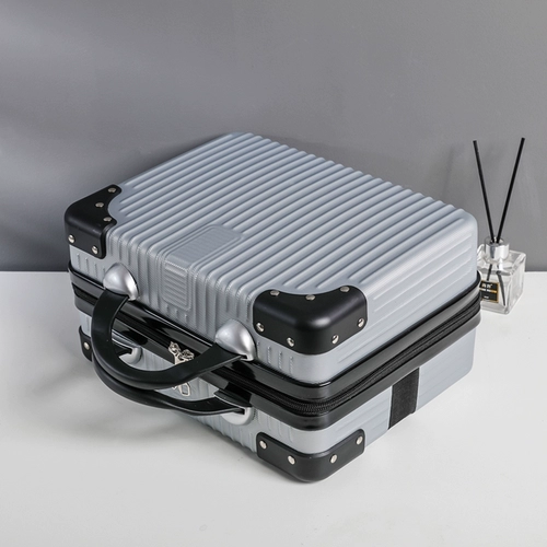 Портативная косметичка, вместительная и большая ретро сумка, чемодан, сумка-органайзер, 14 дюймов, в стиле Шанель