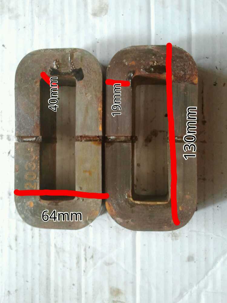 Amorphous (alloy sheet) double C transformer core height 130mm thick 40mm (Figure 1 set price)