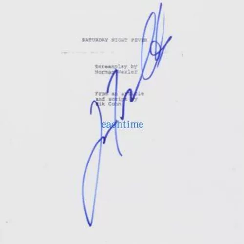 Джон Траволта, автографа к сертификату фанатов в субботу вечером