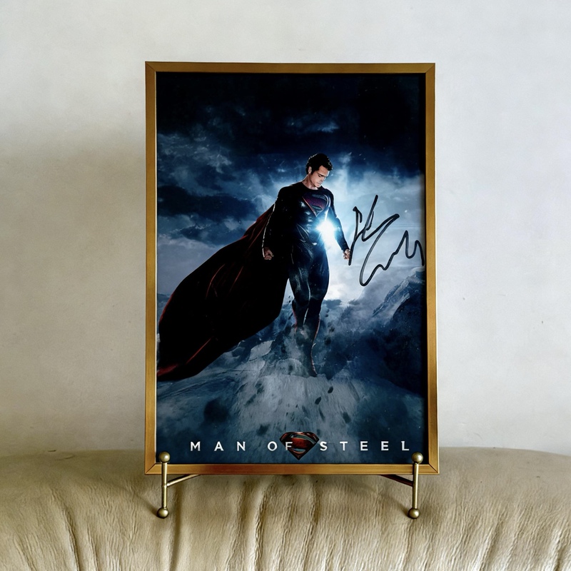 Superman Man of Steel Henry Cavill Autographed Photo with Frame Superman Man of Steel Henry Cavill Autographed Photo with Frame