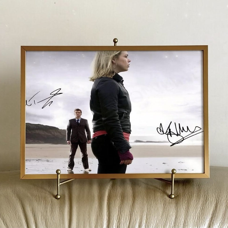 David Tennant Billie Piper Autographed Photo with Photo Frame David Tennant Billie Piper Autographed Photo with Photo Frame