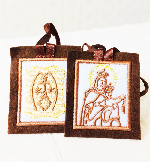 Holy Relic Holy Tablet Rosary Rosary Cross Carmelite Robe Brown Robe Magnified Forgiveness 6*5cm