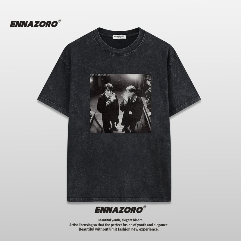 Harry Potter T-Shirt American Retro Washed Vintage Pure Cotton Short-Sleeve Export T-Shirt Loose Top for Men and Women