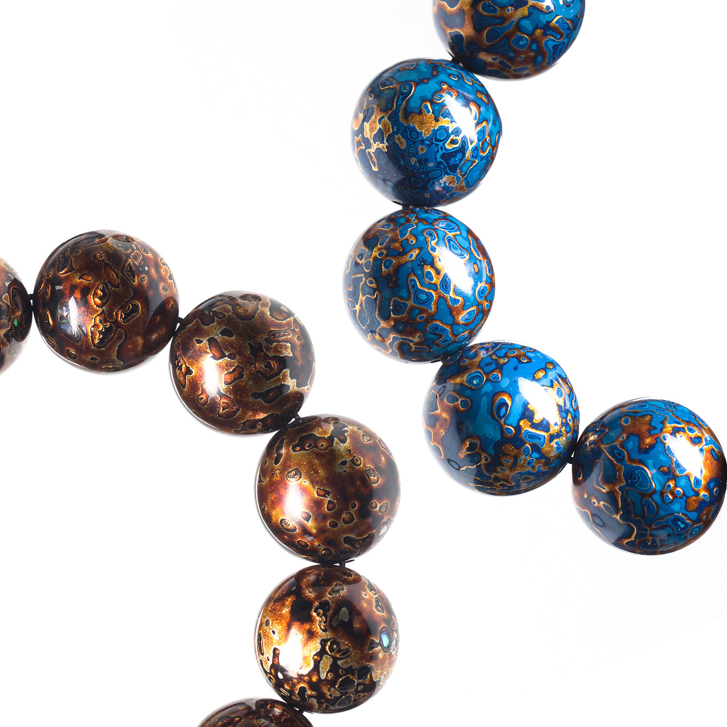 Large Lacquer Bracelet Bead String Buddha Bead Fashion Intangible Heritage Handmade Festive Gift Rhino Leather Lacquer