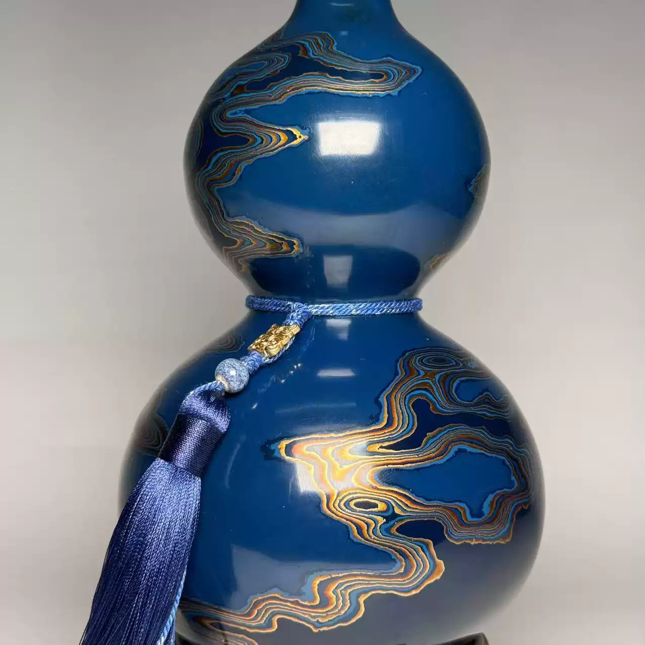 無漆不器大號大漆葫蘆雲紋犀皮漆器擺件非遺原創作品-淘寶Taobao | 天貓