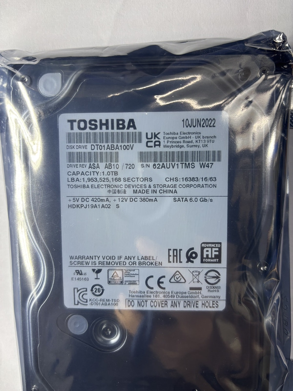 Toshiba 1t 2t 3t 4t Surveillance Hard Drive Dt01Aca100 Dt02Aba200V Dt02Aba400V