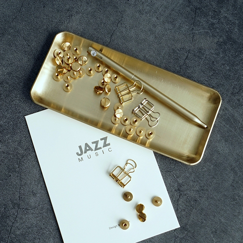 Word monastery-brass Nordic containing dinner plate Tray Metal Jewellery Pan Home Brief Furnishing Pan Coffee dell'