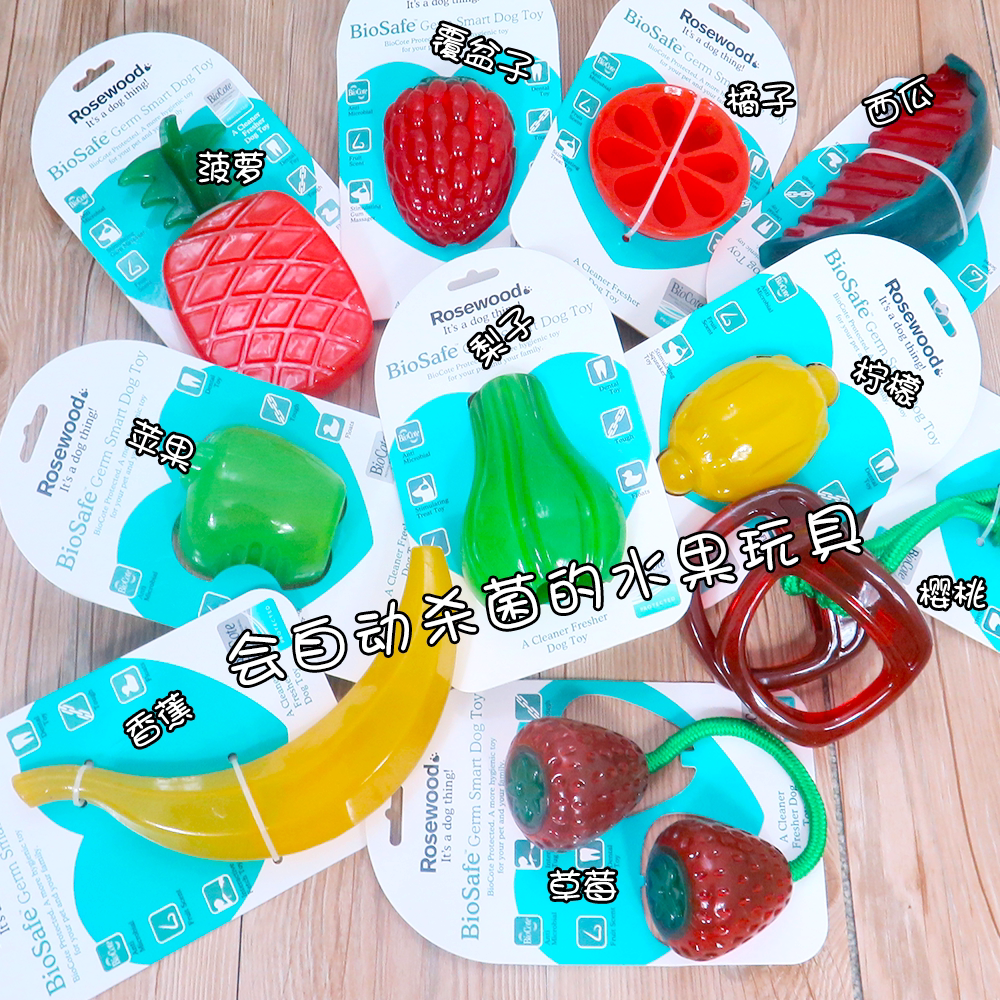 UK imported rosewood fruit fragrant pet dog toy natural rubber with automatic sterilisation and bite
