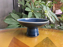 Simple monochrome glaze Ji blue Ji celadon porcelain small tea snack fruit plate dry tea ceremony accessories snack small plate pot cover