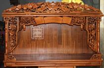 Ready stock Buddhist niches wall cabinets purely hand-carved Western Three Saints Buddhist niches large camphor wood Buddhist niches and Buddhist cabinets