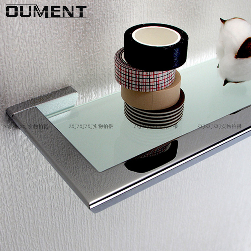 Full copper bathroom glass shelve Monolayer Toilet Wall-mounted Cosmetic Rack Bathroom Hardware Pendant-Taobao