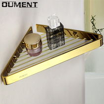 Golden shower wall rack bathroom bathroom rack bathroom bathroom all copper triangle shelf