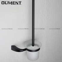 All copper black toilet brush wall hanging stainless steel toilet brush cup holder glass set toilet brush holder