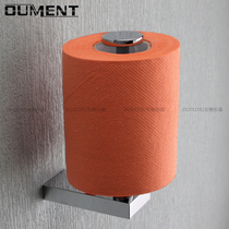 All-copper vertical tissue rack toilet roll paper holder toilet tissue box holder light luxury wall-mounted toilet paper holder