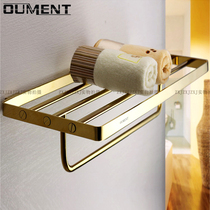 All copper towel rack bathroom towel rack light luxury Net red toilet hardware pendant golden bath towel rack