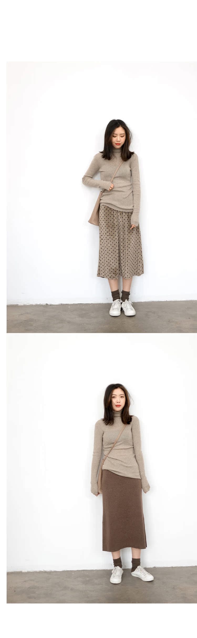KNss mùa thu và mùa đông đơn giản retro headband rắn màu mỏng giảm béo áo len mỏng áo len đáy áo sơ mi nữ áo len
