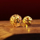 Браслет с одной бусиной, бусины из грецкого ореха, золотой аксессуар, DIY