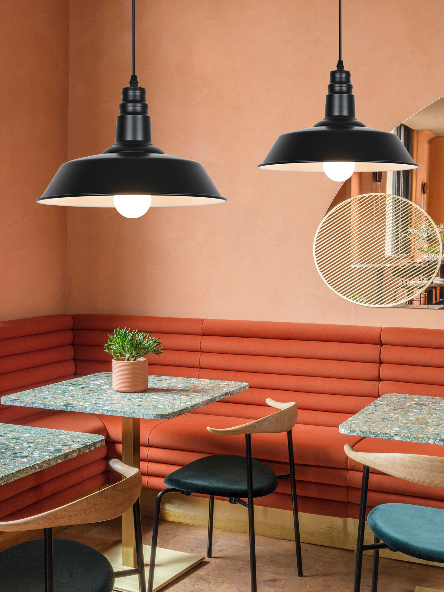 Retro Chandelier, Simple Antique Style, Nostalgic Industrial Style, Iron Lampshade Shell, Catering Restaurant, Hot Pot Bar, Cafe