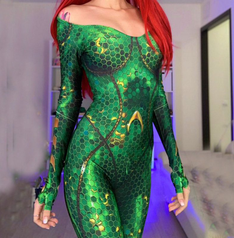 Mera, the Sea Queen, Superhero Female Mera, Anime Costume, Female Sea Queen, in Stock, Quick Delivery