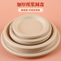 Tôles jetables Tray High Temperature Resistant Cake Dish Tray Barbecue Dinner Plate Birthday Party Disc commercial degradable