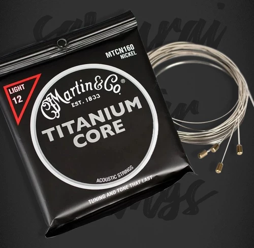Martin Strings Аутентичные народные деревянные гитарные аксессуары MTCN160 Титановый сплав черный воин Martin String Line Full Set Set
