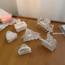 White fish Ji color grab clip simple temperament shark clip Korean elegant acetic acid hair back head clip