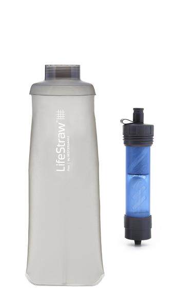 lifestraw Flex Outdoor Lightweight Dual Filter Water Filter Free Soft Water Bottle Easy to Carry