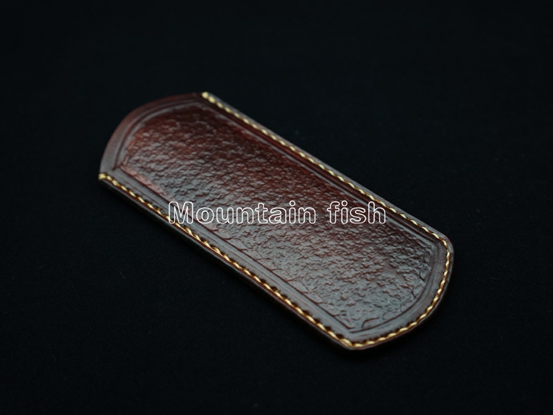 Knife cover large sand handmade custom genuine leather luxury version full handmade head layer Bull Leather Sleeve Deep Tea color version