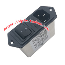 250V 10A audio appliance double fuse power filter with switch word plug male socket