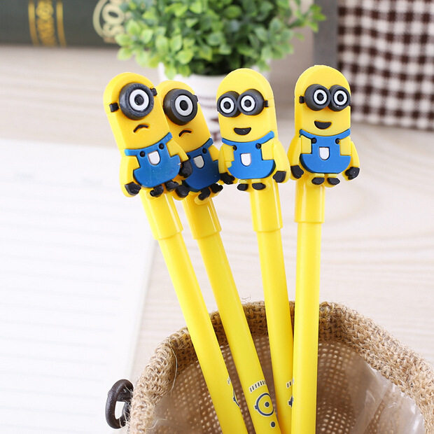 Stationery creative cute cartoon little Yellow Dad modeling gel pen Children's gifts for primary school students prizes wholesale