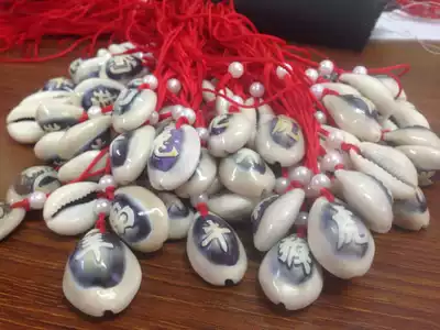 Natural shell twelve Zodiac small pendant pendant shell lettering pendant holiday gift wholesale