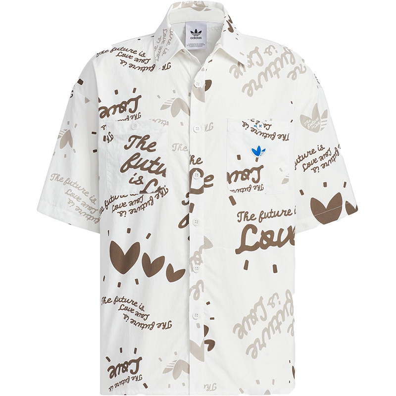 Adidas/Adidas Genuine Trefoil Men's Printed Sports Loose Short-Sleeved Shirt Jm5152
