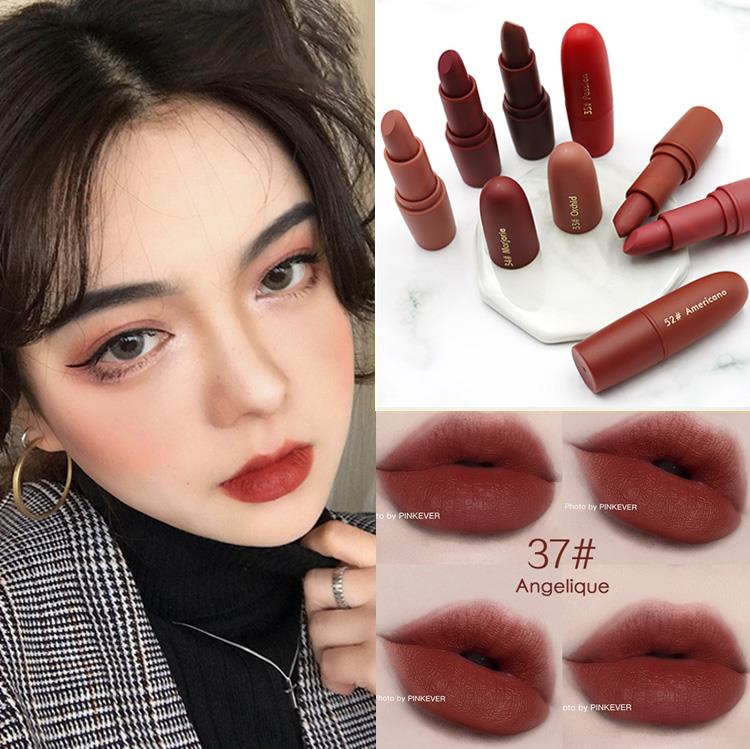 INS Overfire Red Brown Brick Red Aunt Date Red Rose Bean Sand Big Cherry Matt Mist Noodle Lipstick Buy 2 Send 1