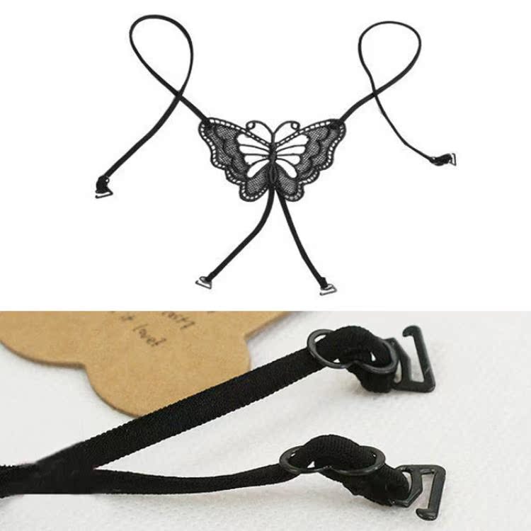 Băng thông mỏng Móc dây đeo vai Người đẹp Trở lại Dây đeo vai chống trượt Dây đeo vai Đồ lót Bra Bra Bow Dây đeo vô hình dây áo trong